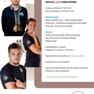 Tartu KSS “kaar” spordi infopäev 23.01.2026